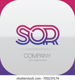Logo Letter Combinations S, O and R. 3 Letter Combinations
