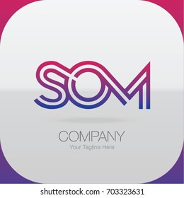 Logo Letter Combinations S, O and M. 3 Letter Combinations