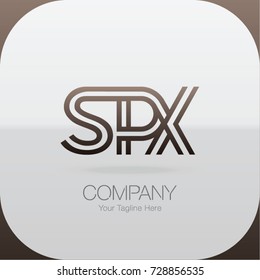 Logo Letter Combinations S, P and X. 3 Letter Combinations