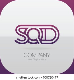 Logo Letter Combinations S, Q and D. 3 Letter Combinations