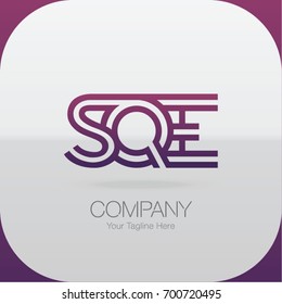 Logo Letter Combinations S, Q and E. 3 Letter Combinations