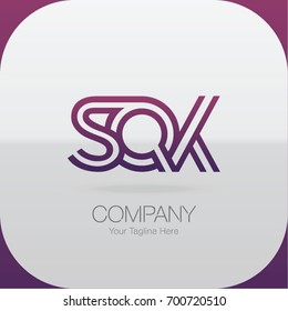 Logo Letter Combinations S, Q and K. 3 Letter Combinations