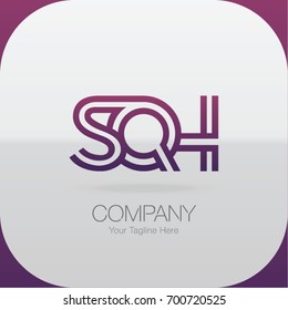 Logo Letter Combinations S, Q and H. 3 Letter Combinations