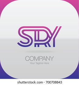 Logo Letter Combinations S, R and Y. 3 Letter Combinations