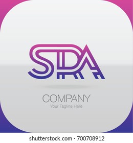 Logo Letter Combinations S, R and A. 3 Letter Combinations