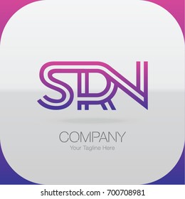 Logo Letter Combinations S, R and N. 3 Letter Combinations