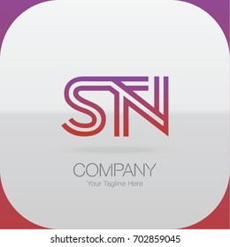 Logo Letter Combinations S, T and N. 3 Letter Combinations
