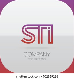 Logo Letter Combinations S, T and I. 3 Letter Combinations