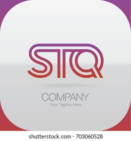 Logo Letter Combinations S, T and Q. 3 Letter Combinations