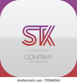 Logo Letter Combinations S, T and K. 3 Letter Combinations