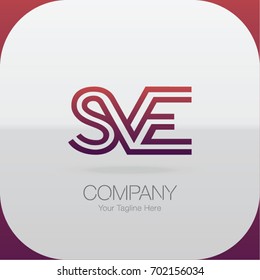 Logo Letter Combinations S, V and E. 3 Letter Combinations