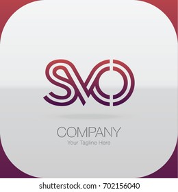 Logo Letter Combinations S, V and O. 3 Letter Combinations