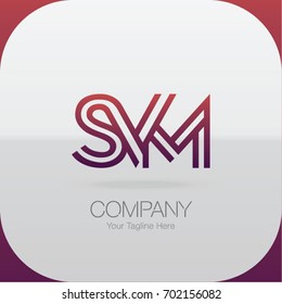 Logo Letter Combinations S, V and M. 3 Letter Combinations