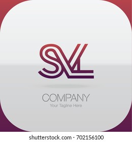 Logo Letter Combinations S, V and L. 3 Letter Combinations