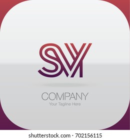 Logo Letter Combinations S, V and Y. 3 Letter Combinations