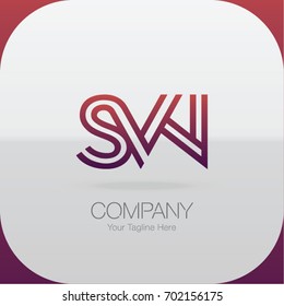 Logo Letter Combinations S, V and N. 3 Letter Combinations