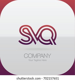 Logo Letter Combinations S, V and Q. 3 Letter Combinations