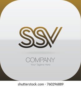 Logo Letter Combinations S, S and V. 3 Letter Combinations