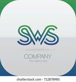 Logo Letter Combinations S, W and S. 3 Letter Combinations