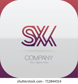 Logo Letter Combinations S, X and K. 3 Letter Combinations