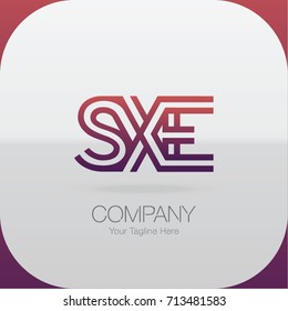 Logo Letter Combinations S, X and E. 3 Letter Combinations