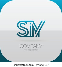 Logo Letter Combinations S, I and Y. 3 Letter Combinations