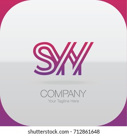 Logo Letter Combinations S, Y and Y. 3 Letter Combinations