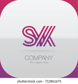 Logo Letter Combinations S, Y and K. 3 Letter Combinations