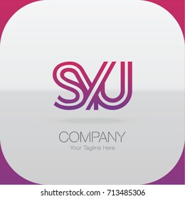 Logo Letter Combinations S, Y and U. 3 Letter Combinations
