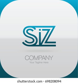 Logo Letter Combinations S, I and Z. 3 Letter Combinations