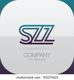 Logo Letter Combinations S, Z and Z. 3 Letter Combinations