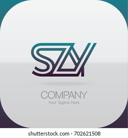 Logo Letter Combinations S, Z and Y. 3 Letter Combinations