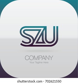 Logo Letter Combinations S, Z and U. 3 Letter Combinations