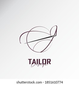 logo letter a combined with sewing needles, simple and elegant logo, this logo is suitable for tailors
