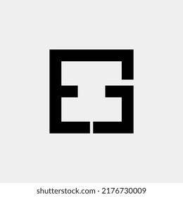 logo EG letter company name