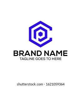 Logo letter CP abstrac -  vector