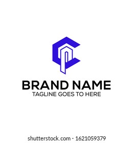 Logo letter CP abstrac -  vector