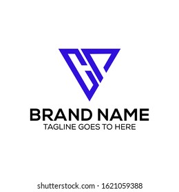 Logo letter CP abstrac -  vector