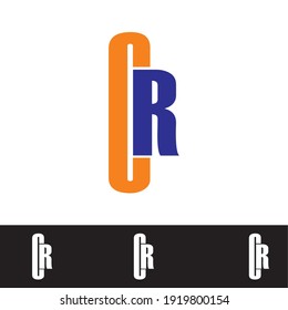 Logo letter CR, C, R creative design initials Abstract design - Vector
