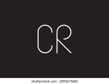 Logo letter CR, C, R creative design initials Abstract design