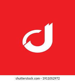 Letra de logotipo D vector abstracto