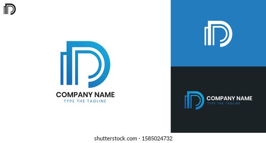 Logo letter D - All elements on this template are editable with vector software.