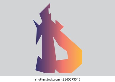 LOGO LETTER D COLOR GRADATION BLACK ORANGE BACKGROUND WALLPAPERS