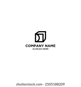 Logo Buchstabe d Würfel Box Symbol