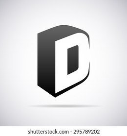 Logo for letter D. Design template