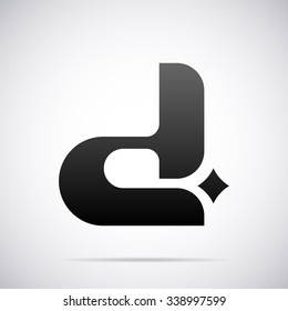Logo for letter D. Design template