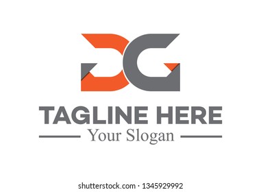 logo letter d and g flat monochrome