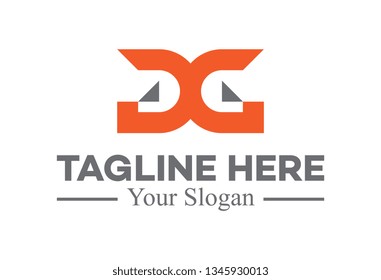 logo letter d and g flat monochrome