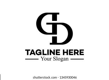 logo letter d and g flat monochrome