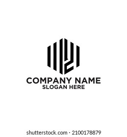logo letter D, with a hexagon design. abstract logo. modern template